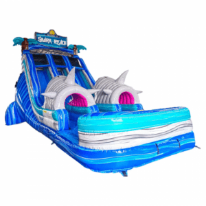 18ft Tall Double Lane Shark Water Slide