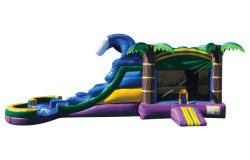 tropical20wave20combo20wet 1731076461 Tropical Wave Wet bounce house with double slide