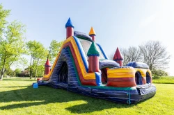 22ft double lane slide 1778196287 22ft Tall Double Lane Electric Rush Water Slide