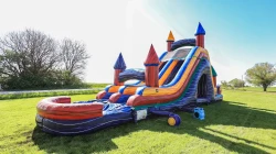22ft Tall Double Lane Electric Rush Water Slide