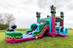 Level Up Wet bounce house with slide