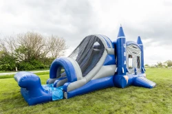 Rocket Dry Bounce House with double  Slide