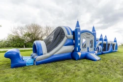 rocket bounce house slide 1778291191 75ft Long Rocket Obstacle with rocket bounce house with double slide
