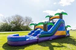 18ft Tall Double Lane Tropical Water Slide