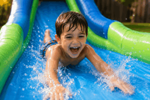 Backyard water slide