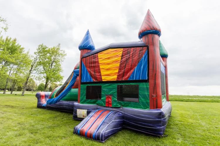 Marble Dry Bounce House with slide